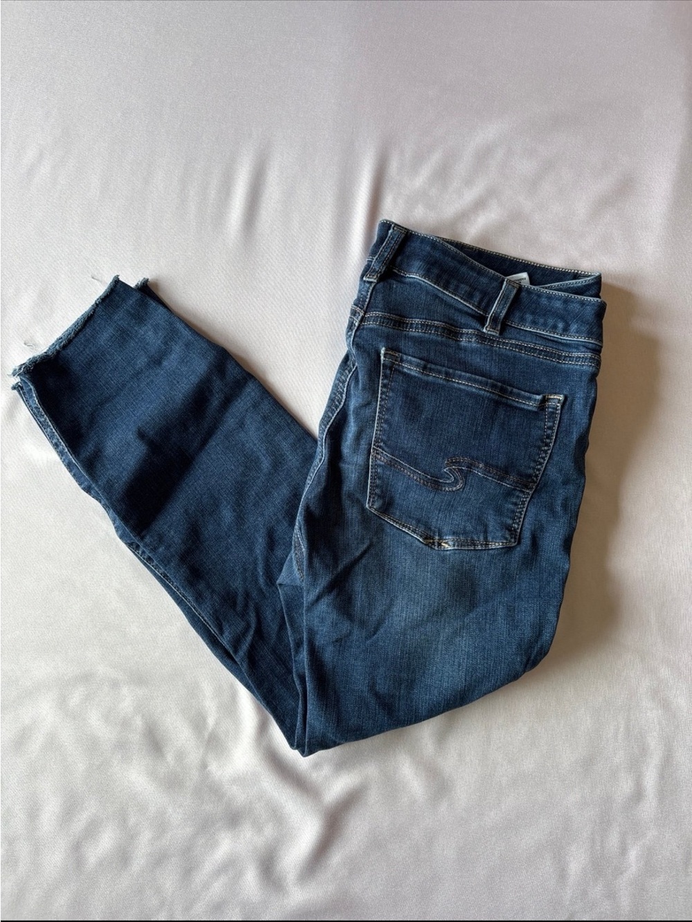 Silver Jeans Bleecker Dark Indigo Skinny Womens Jeans